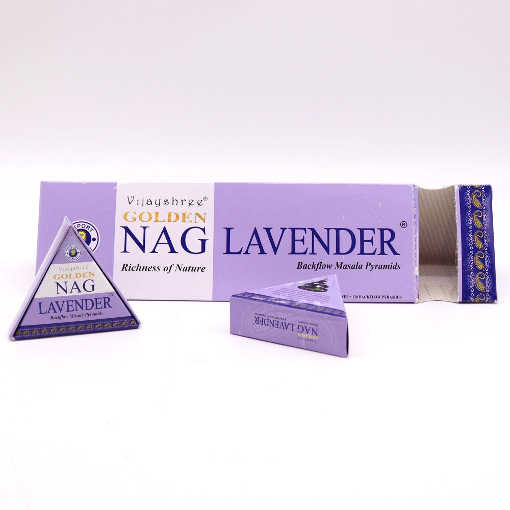 Lavender Backflow Incense Cones 42g Jumbo Golden Nag