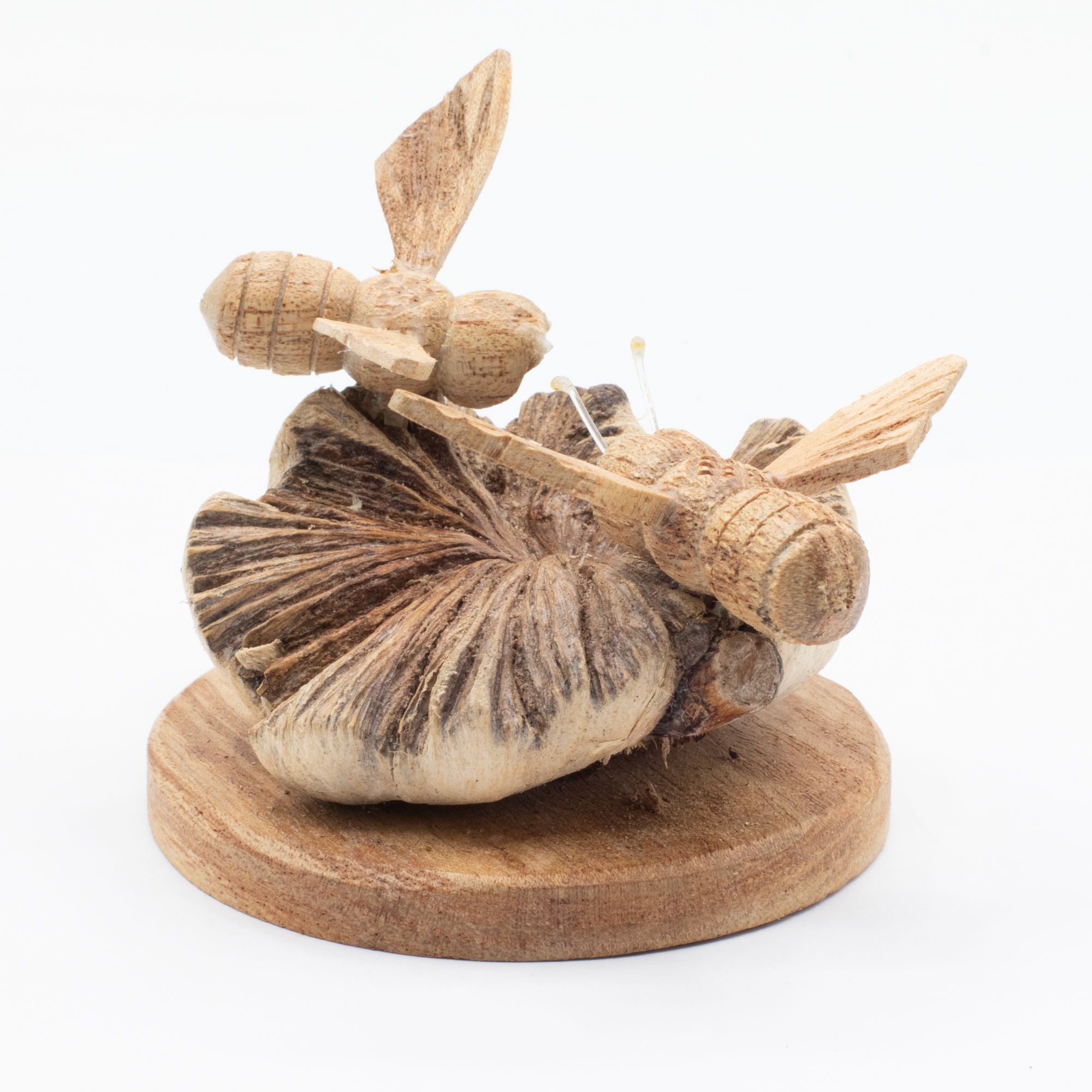 Handmade Parasite Wood Carving — Bees in the Works
