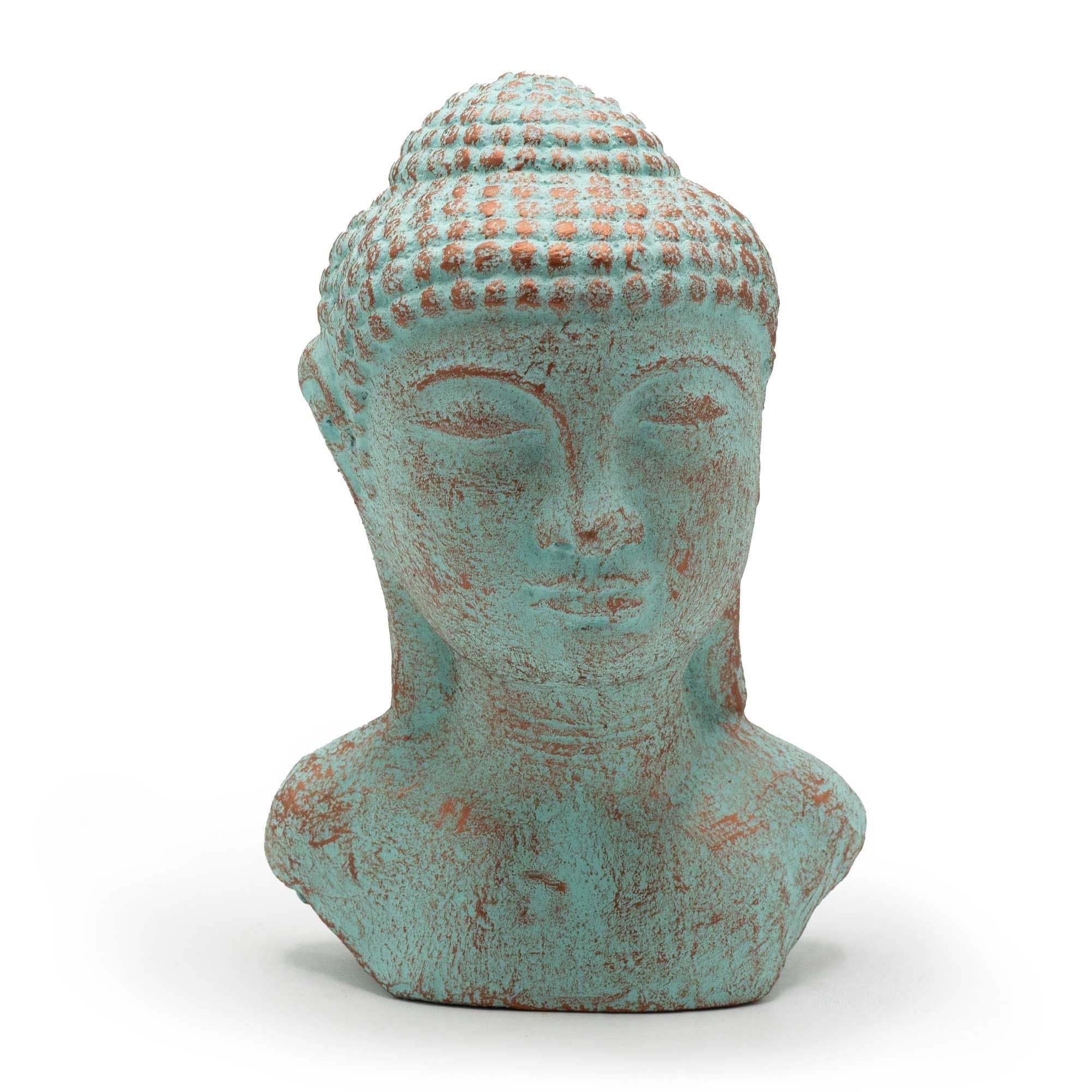 Green Copper Tranquillity Buddha Head
