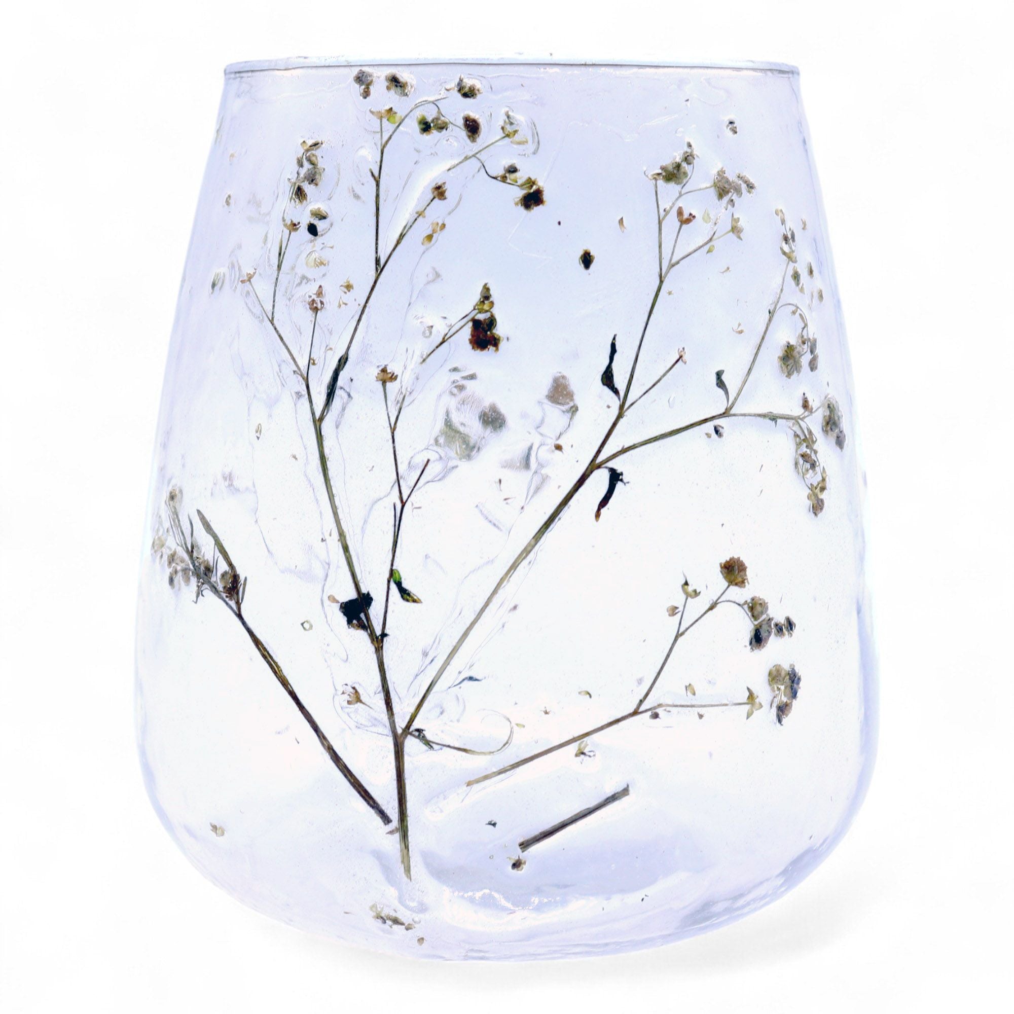 Margarita Natural Floral Glass Vase Candle Holder