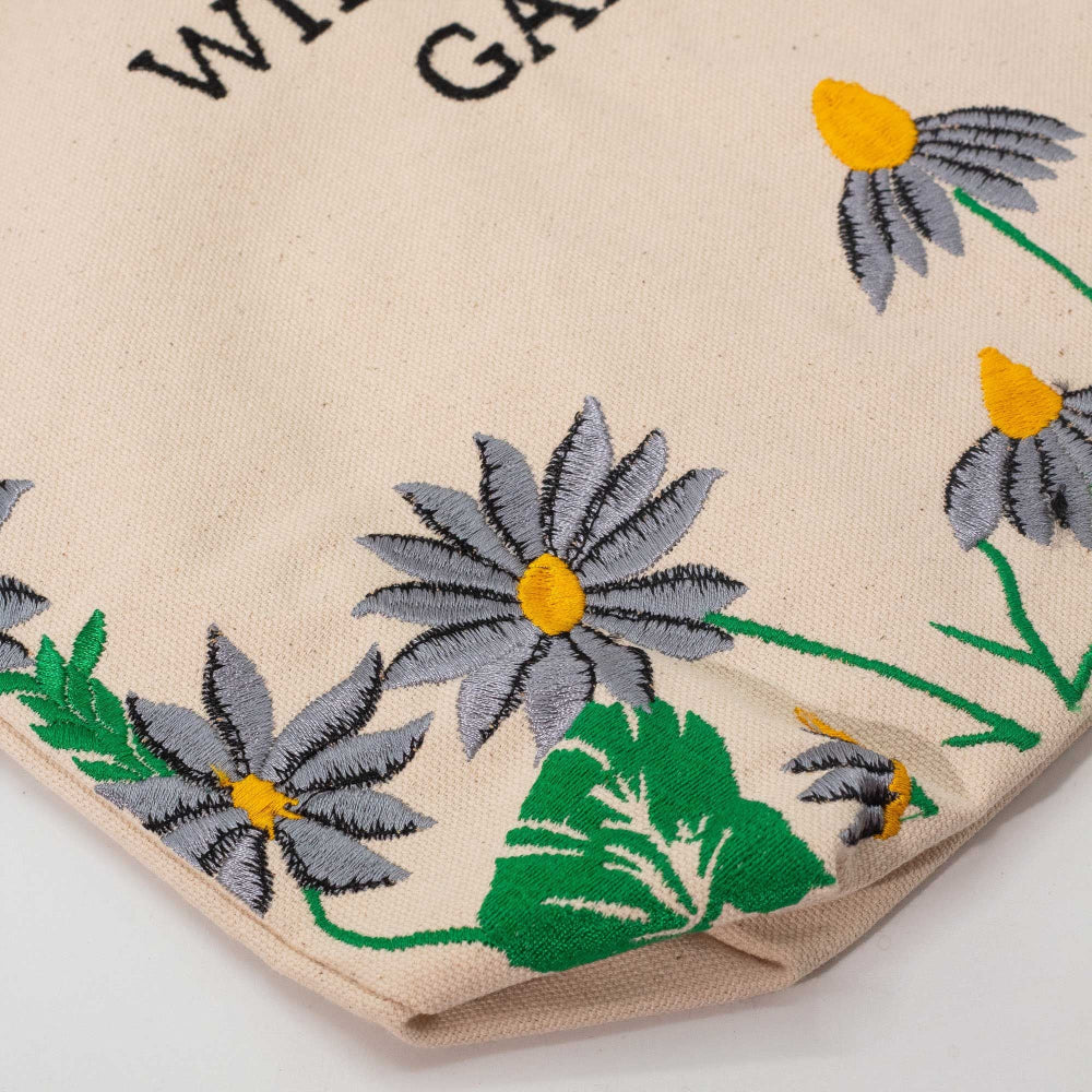 Agnes + Cat Purple Flowers Wildflower Garden Tote Bag