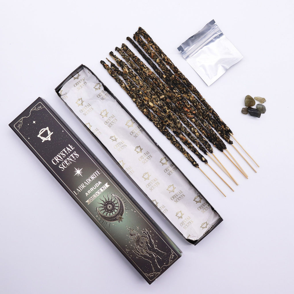 Crystal Scents Labradorite Arruda Smudge Kit
