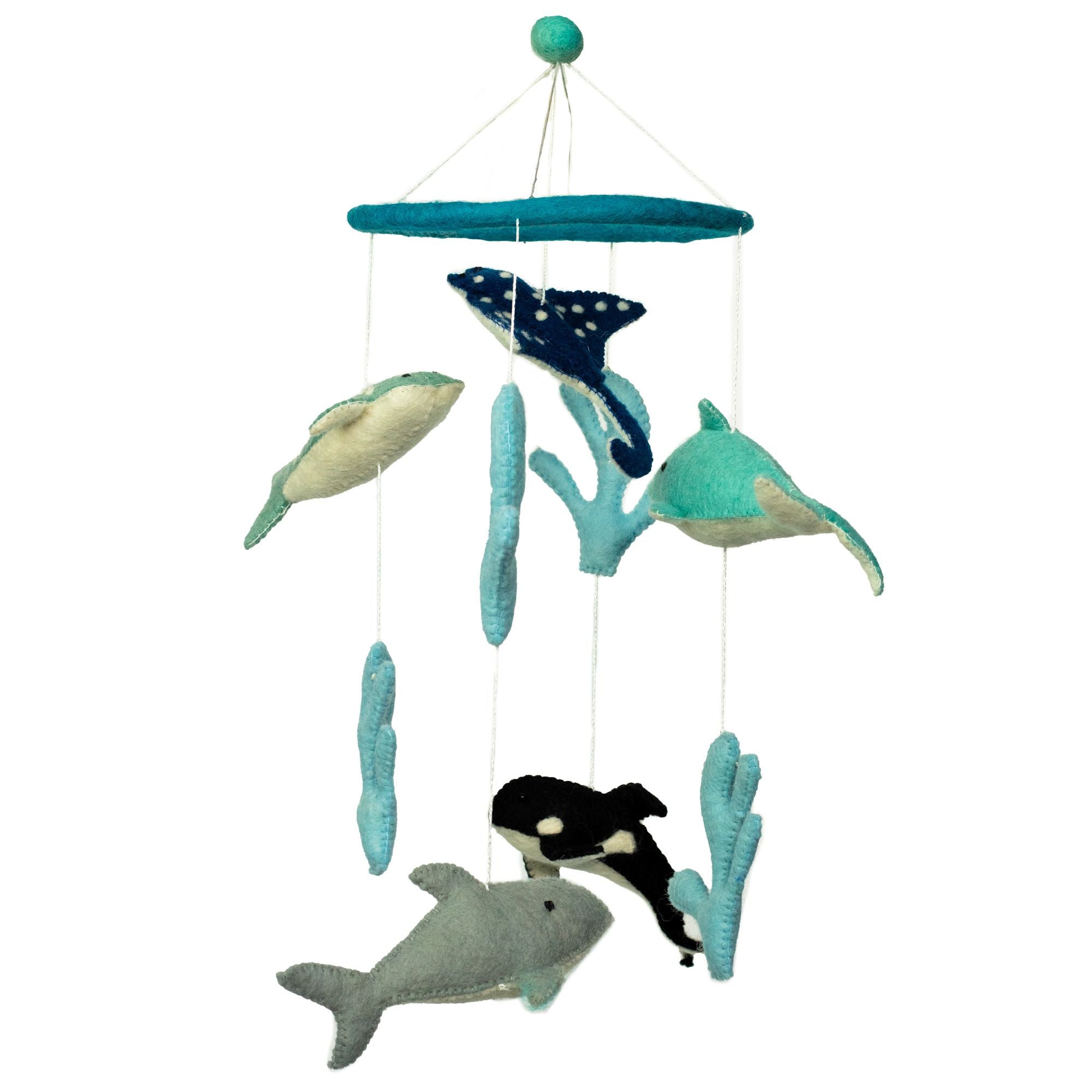 Dolphins & Sealife Handmade Felt Mobile