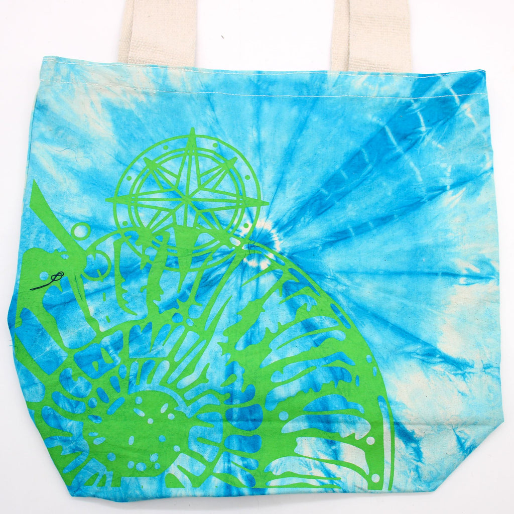 Sea Shell Blue/Green Tie Dye Cotton Bag (6oz)