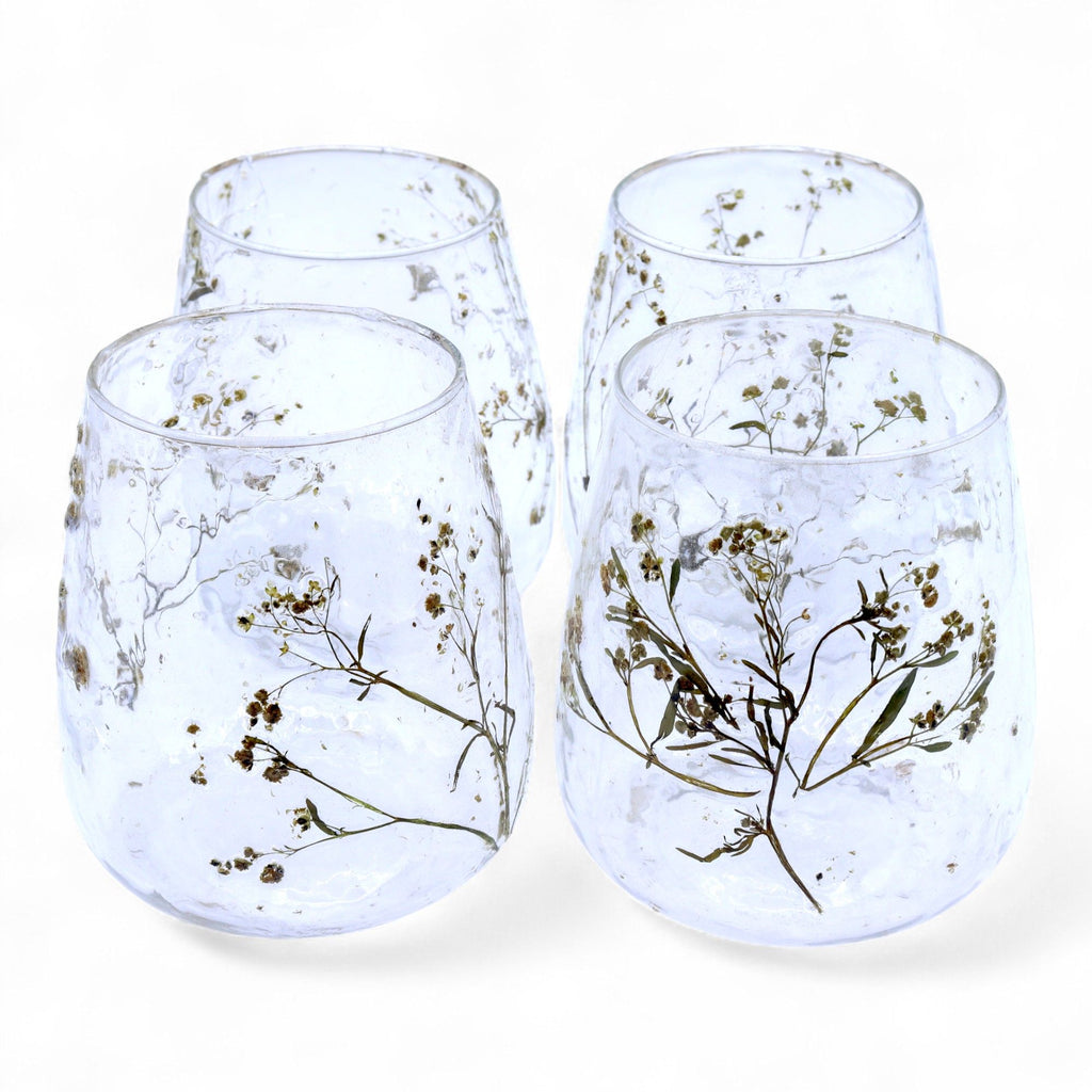Margarita Natural Floral Glass Vase Candle Holder