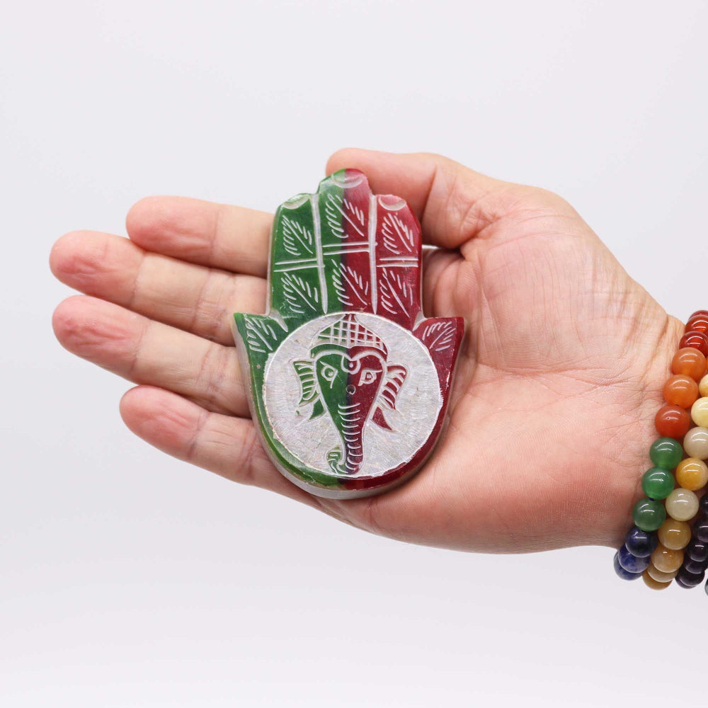 Ganesha Soapstone Hamsa Incense Holder