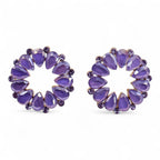 Loop Lavender Vintage Glass Earrings