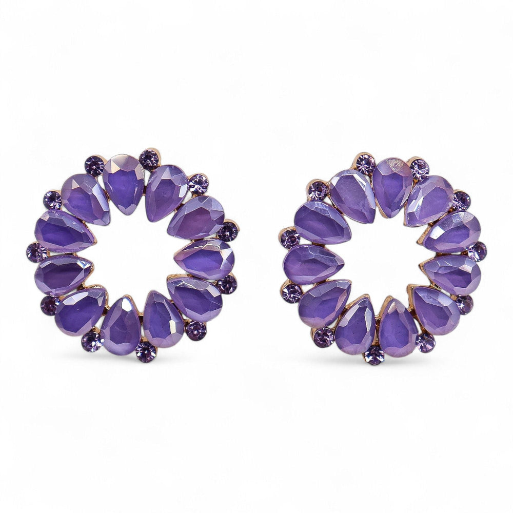Loop Lavender Vintage Glass Earrings
