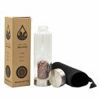 Red Jasper Crystal Water Bottle | Chip Stones | Invigorating & Grounding