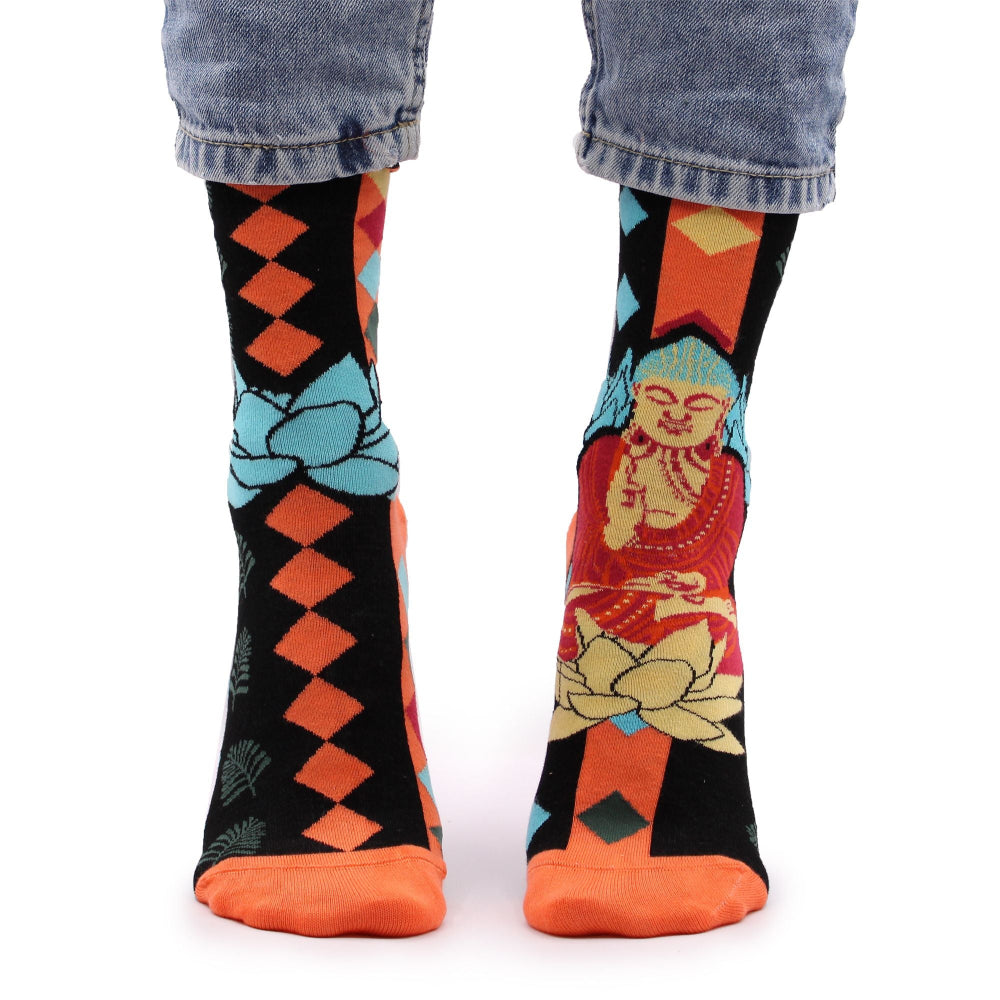 Blue Buddha & Lotus  Hop Hare Bamboo Socks S/M