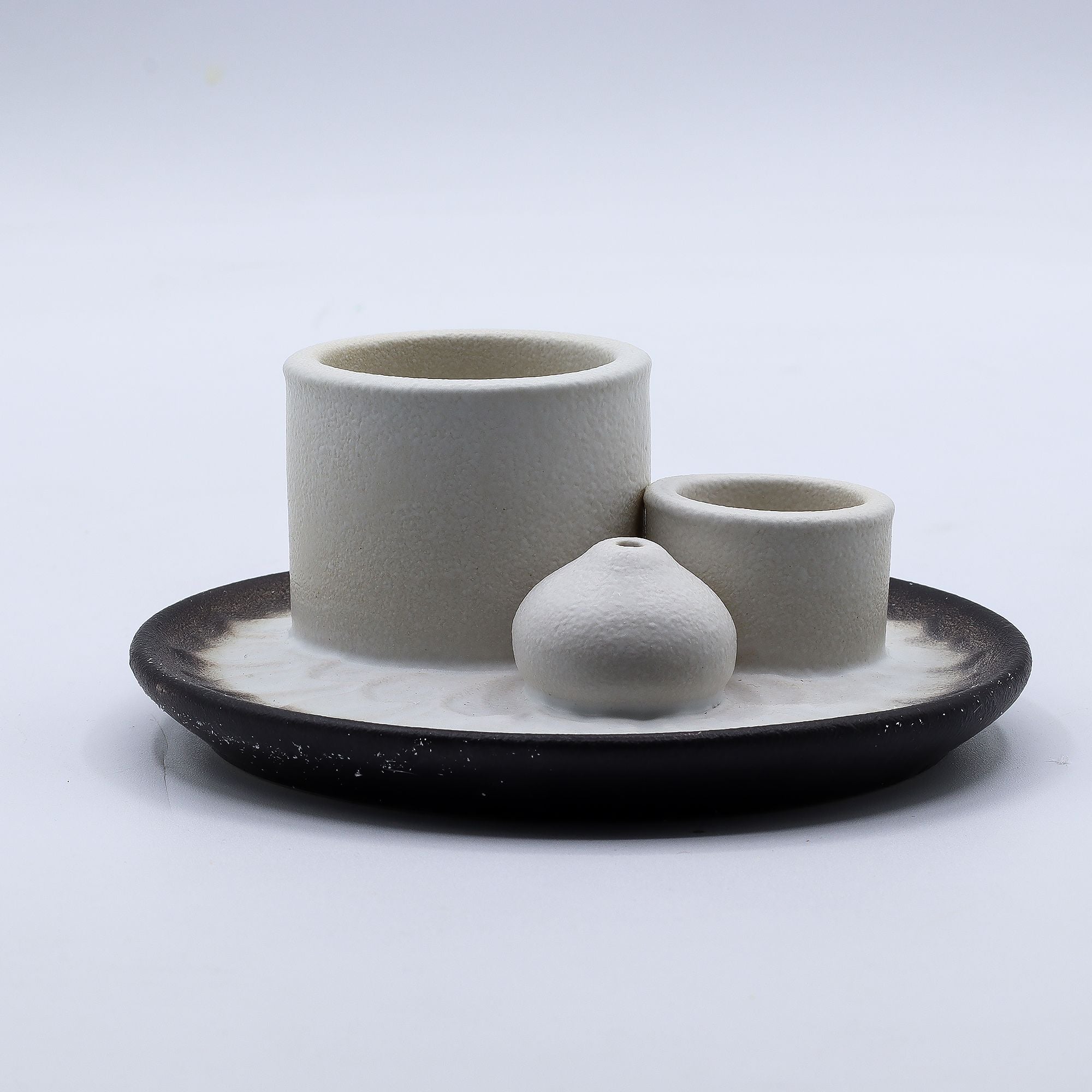 Mandala White & Grey Palo Santo Stick & Smudge Holder