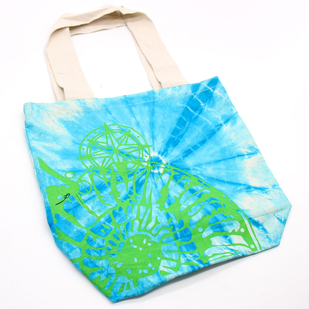 Sea Shell Blue/Green Tie Dye Cotton Bag (6oz)