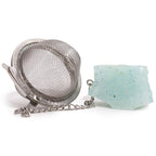 Aquamarine Raw Crystal Gemstone Tea Strainer