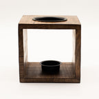 Pentagram Large Square Mango Wood Oil Burner
