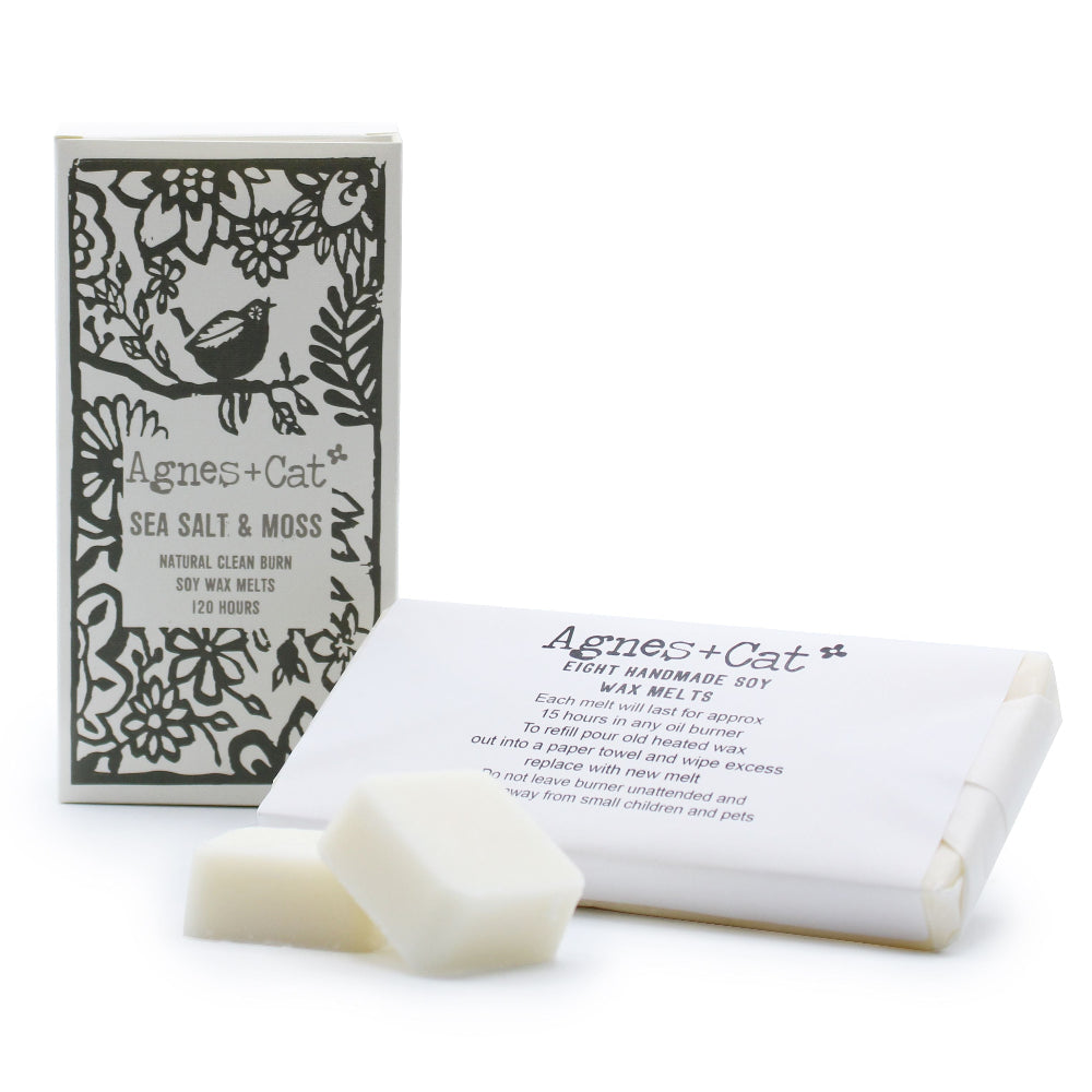 Agnes + Cat — Wax Melts Box of 8 — Sea Salt & Moss