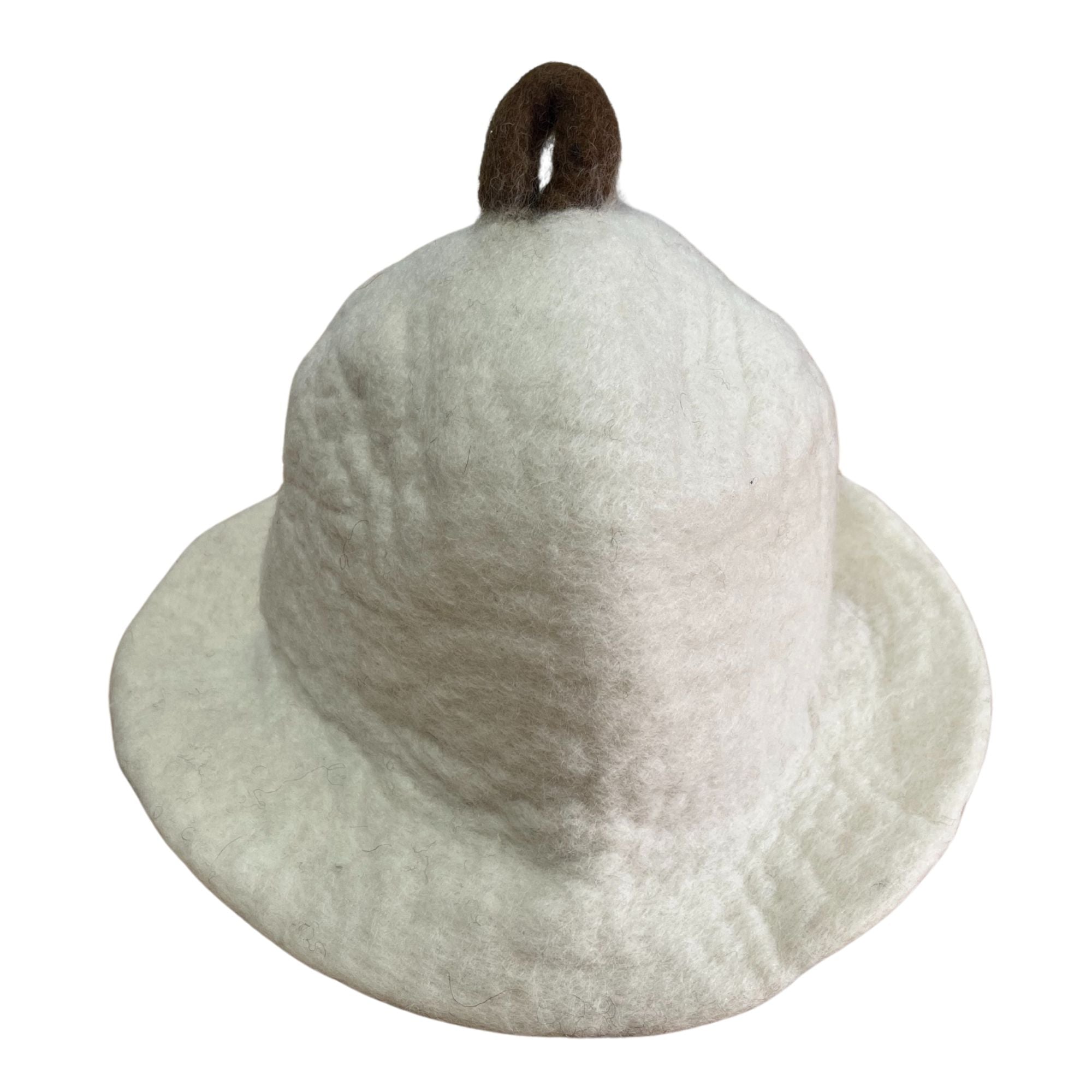 Natural Felted Sauna Bowl Hat