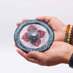 Four Petal Soapstone Disc Incense Holder (cone & incense holder)