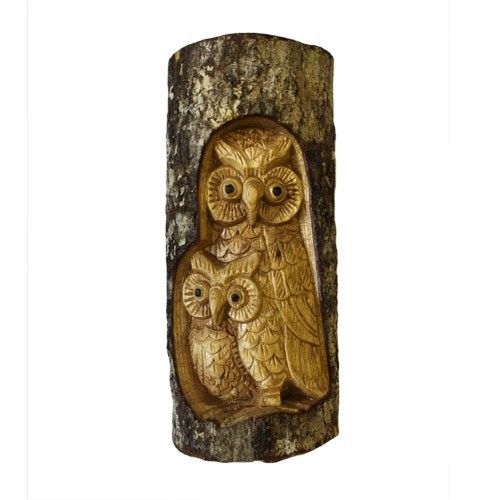 The Owl Family — Tree Trunk Carving