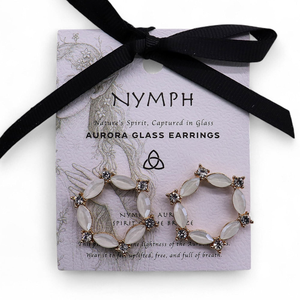 Loop Pearl Vintage Glass  Earrings