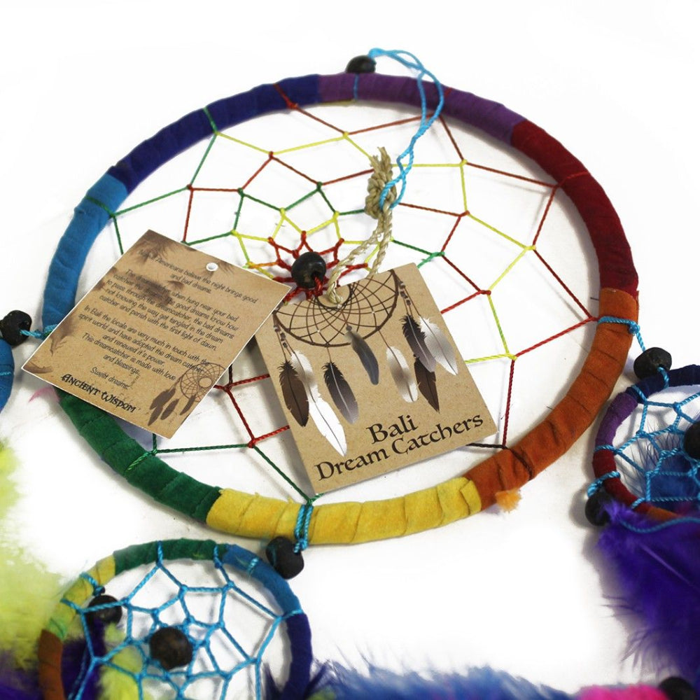 Rainbow Round Bali Dreamcatchers  Medium