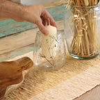 Margarita Natural Floral Glass Vase Candle Holder