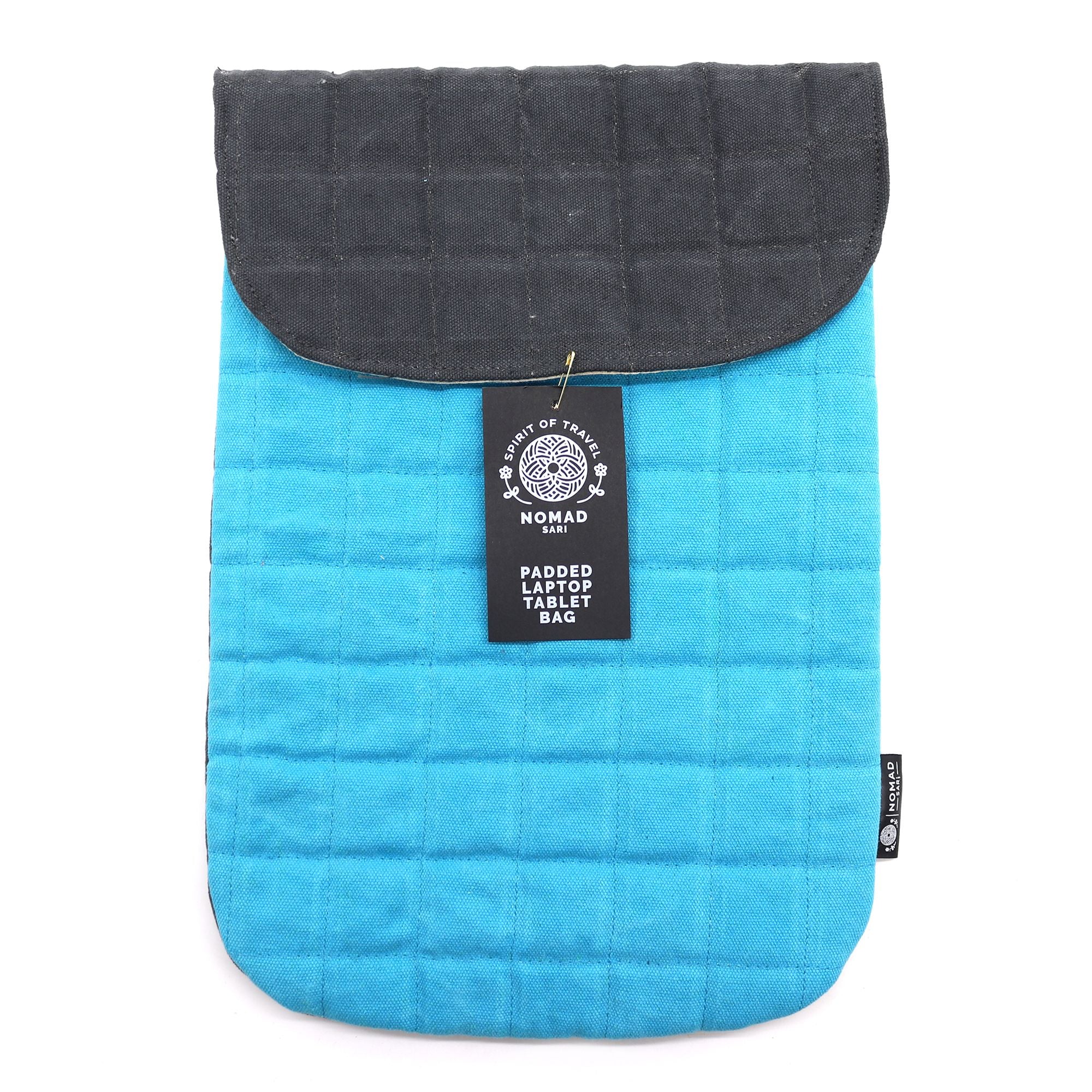 Terrific Turquoise  Stonewash Laptop Padded Pouch