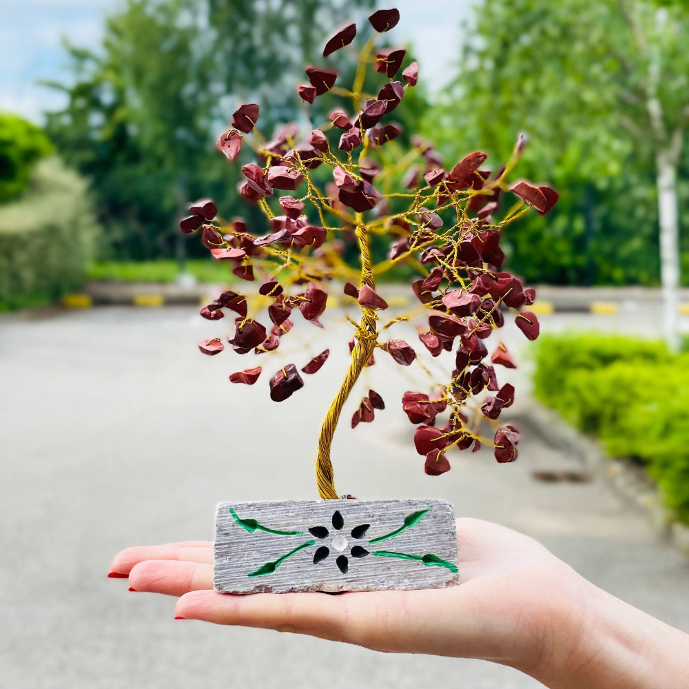 Red Jasper Gemstone Tree - ( 160 stone )