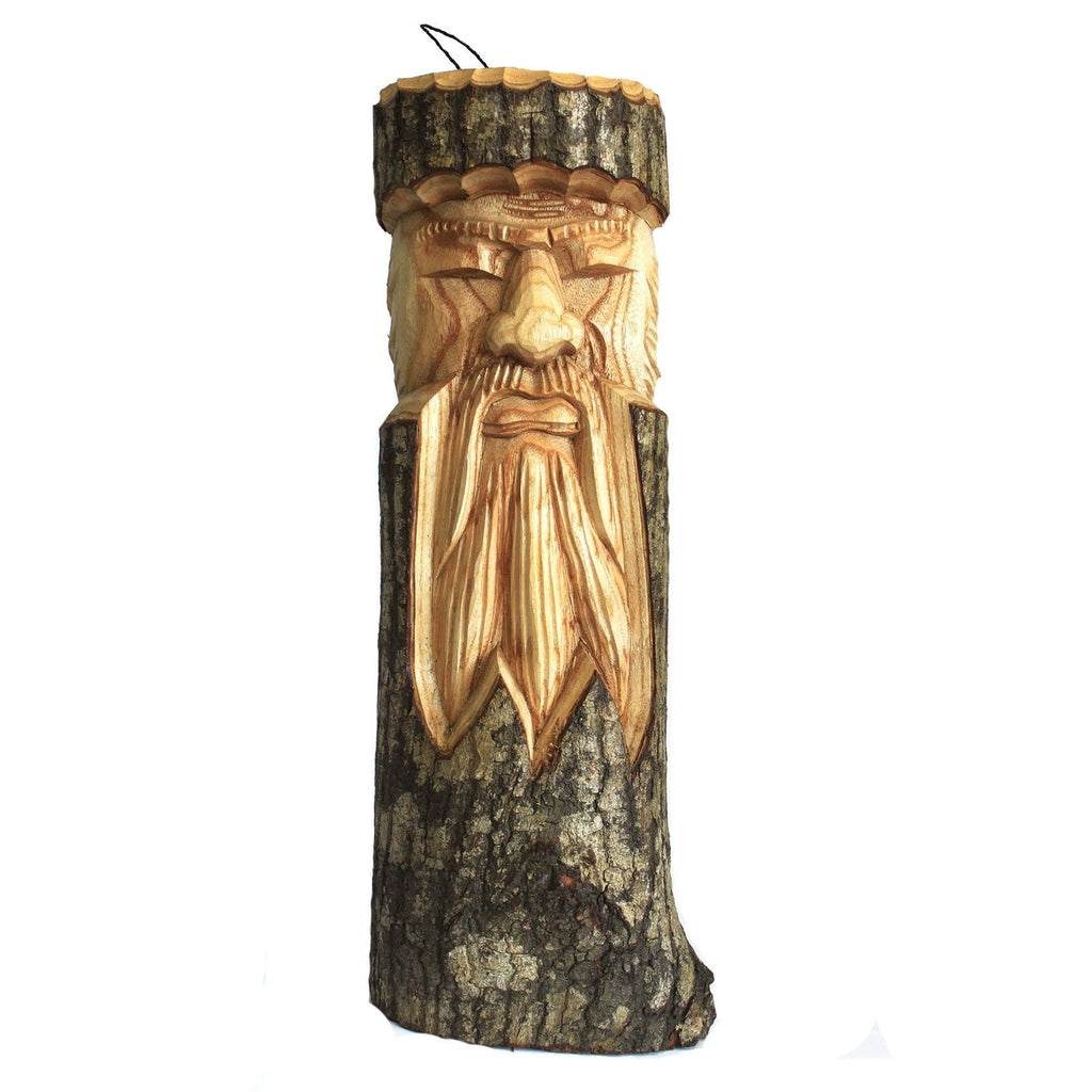 The Old Man of the Woods — Tall Tree Trunk Carving