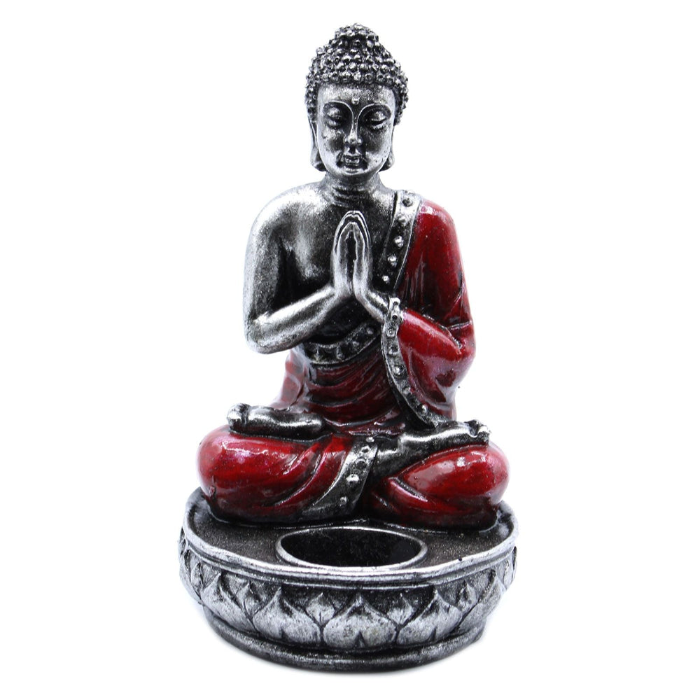 Buddha Red Candle Holder  Medium