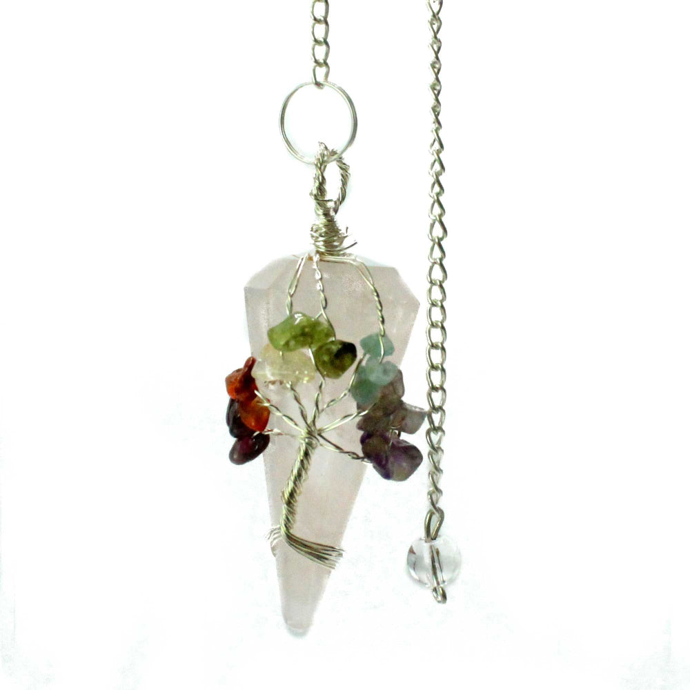Seven Chakra Rose Quartz Magic Pendulum