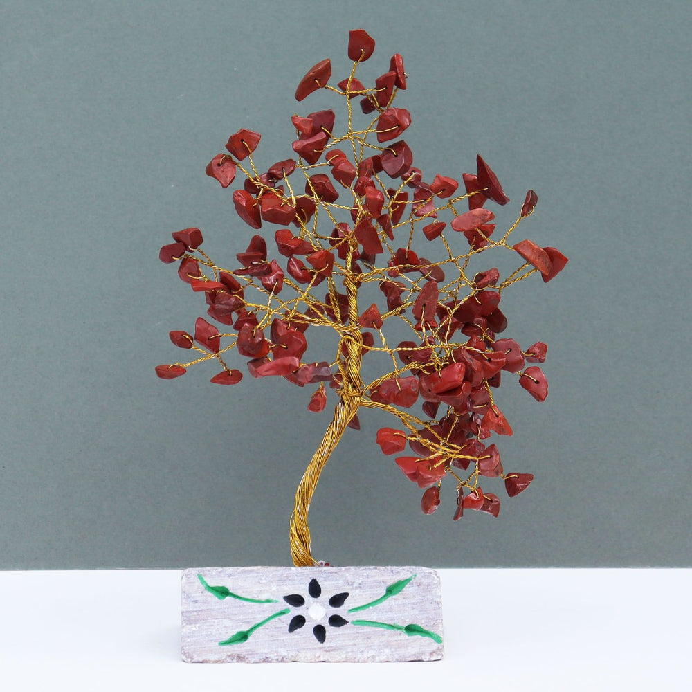 Red Jasper Gemstone Tree - ( 160 stone )