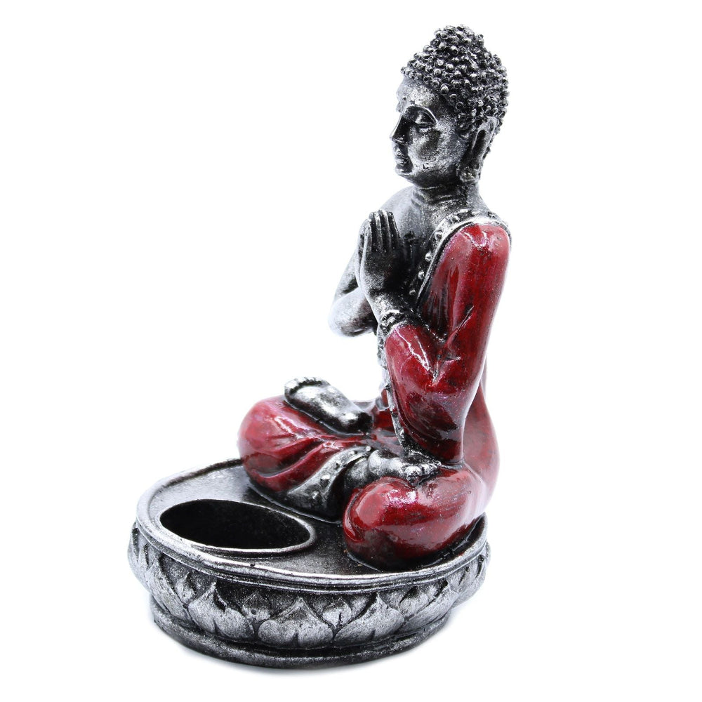 Buddha Red Candle Holder  Medium