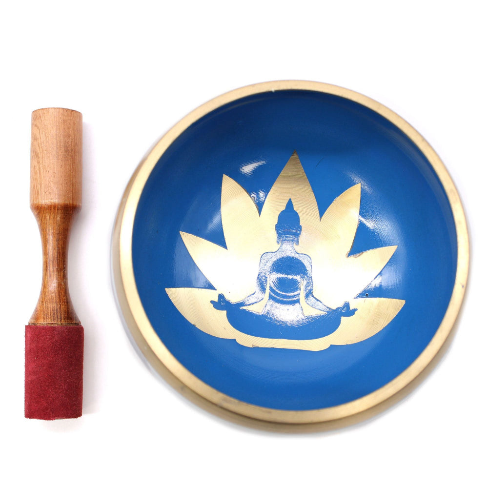 Yoga Moves White/Blue Singing Bowl Set Large 14cm