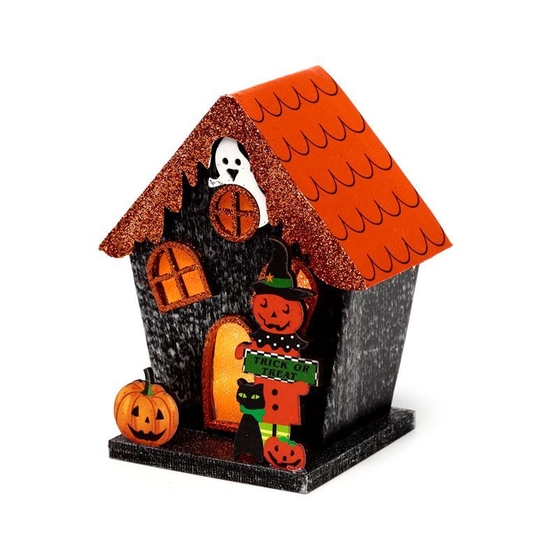 Trick or Treat Pumpkin House Halloween LED Decoration