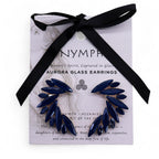 Royal Blue  Angel Wings Vintage Glass Earrings