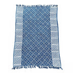 Kasba Tiles Handmade Indigo Throw