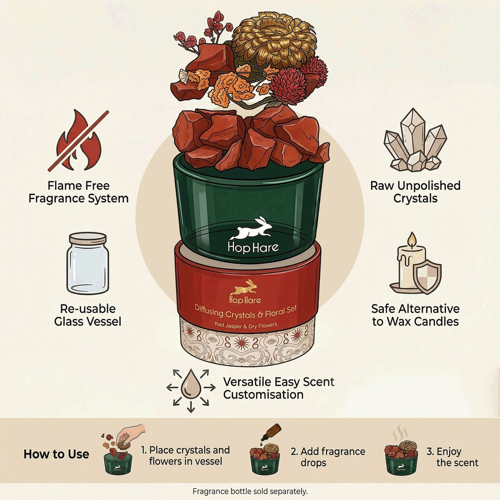 Hop Hare Diffusing Crystals & Floral Set - The Lovers