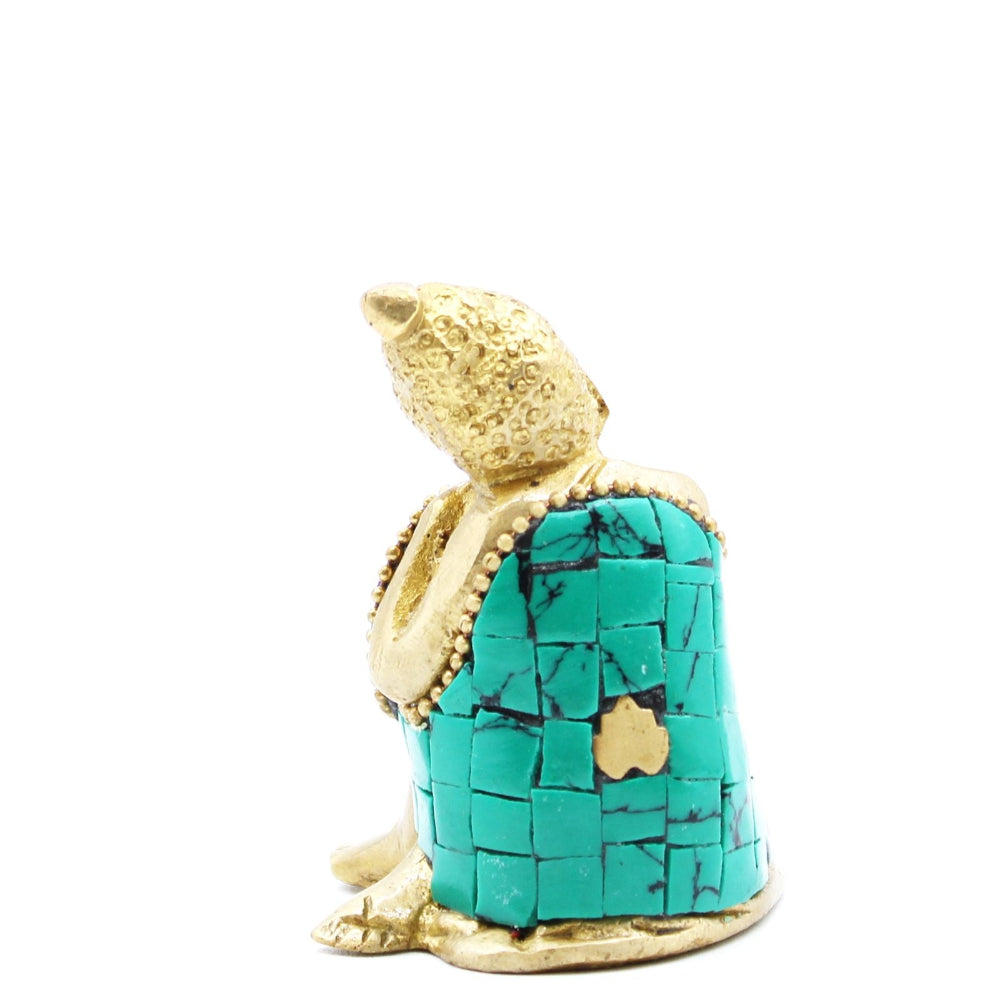 Thinking Brass Buddha Figure  6.5 cm
