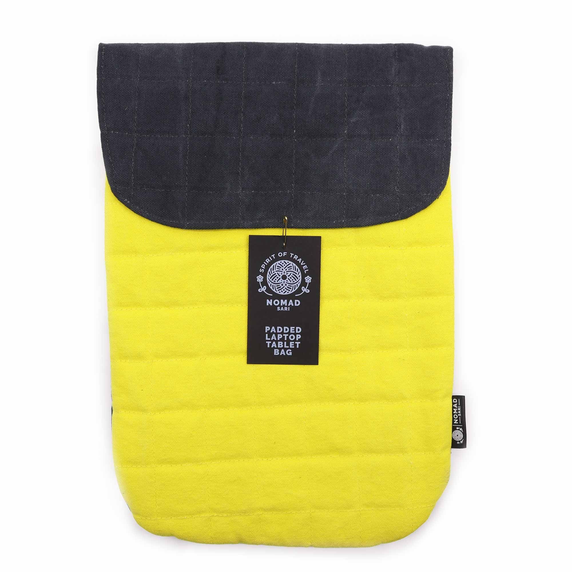 Crazy Yellow Stonewash 13 inch Laptop Padded Pouch