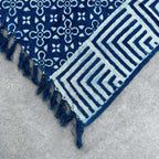 Kasba Tiles Handmade Indigo Throw