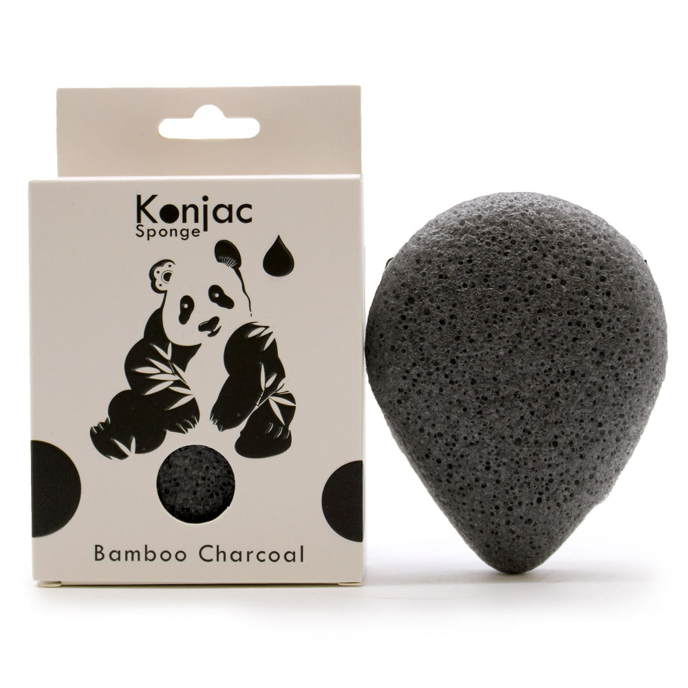 Bamboo Charcoal Anti-bacterial Teardrop Konjac Sponge