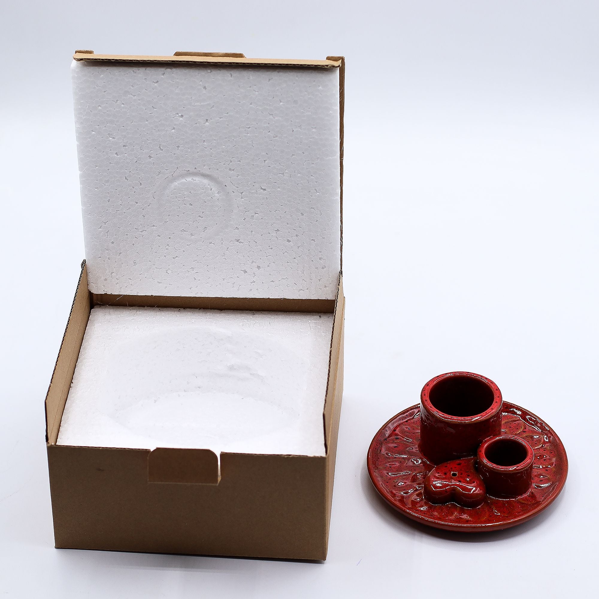 Mandala Red with Heart Gloss Palo Santo Stick & Smudge Holder