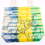 Elephants Multi  Tie Dye Cotton Bag (6oz)