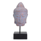 Blue Copper Stillness Buddha Head on Stand
