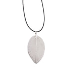 Silver  Bravery Leaf Necklace