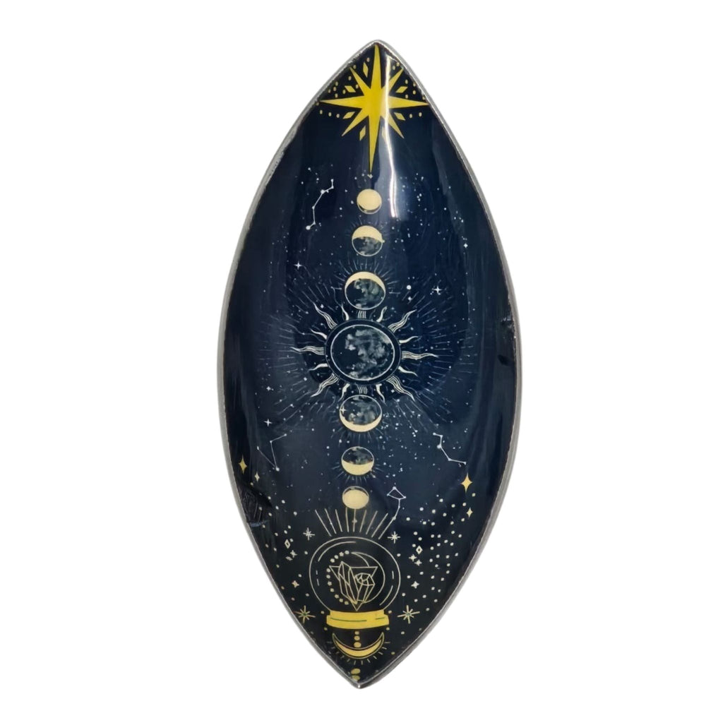Zodiac Moon Phase Enamel Incense Bowl