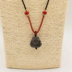 Sliver Obsidian Buddha Cool Gemstone Pendants