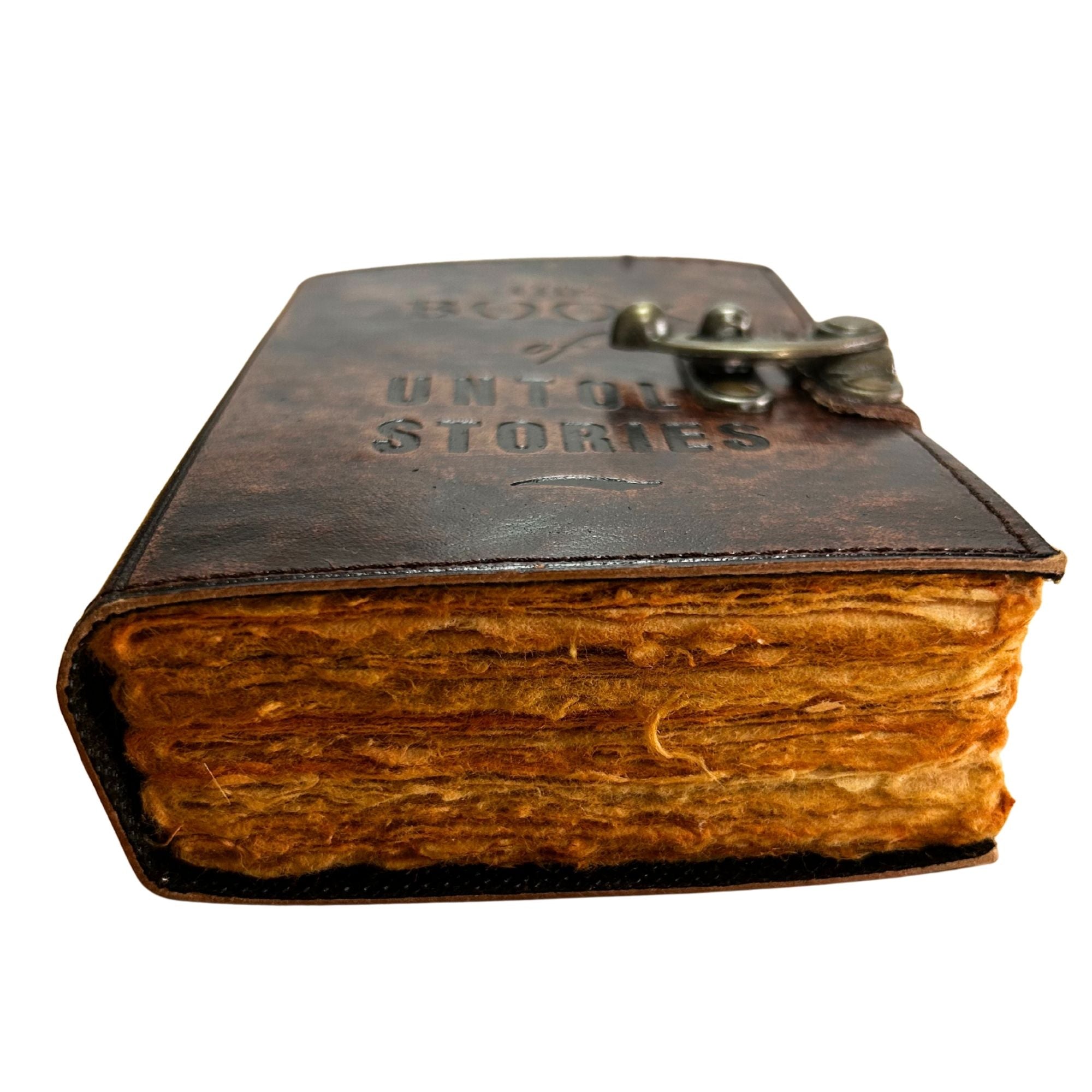 The Book of Untold Stories Fat Deckled Leather Notebook