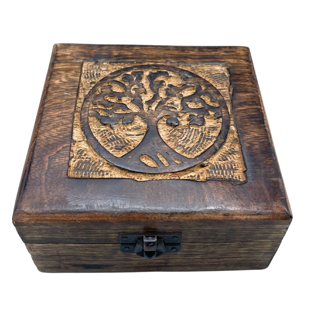 Tree of Life Square Wooden Keepsake Box