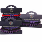 Amethyst Gemstone Double Power Bracelets